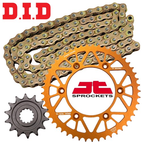 KTM SX250 Kit Catena & Ruota Dentata JT Lega Posteriore DID Oro Renthal - Afbeelding 1 van 5