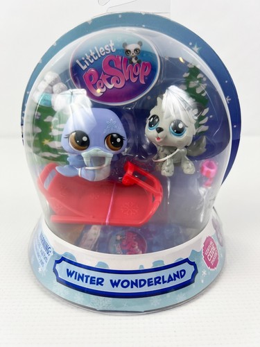 Globo de nieve Littlest Pet Shop LPS WINTER WONDERLAND #17 morsa #20 lobo con código - Imagen 2 de 4