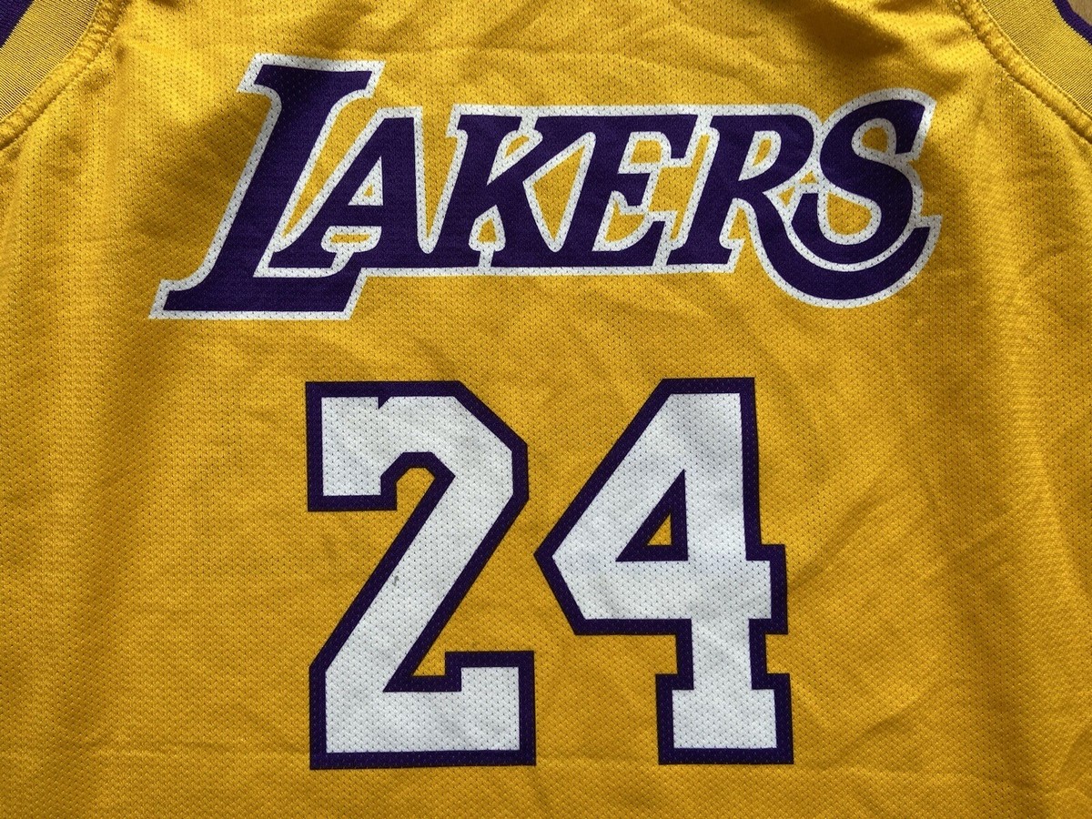 LOS ANGELES LAKERS BASKETBALL SHIRT JERSEY CHAMPION sz L MEN