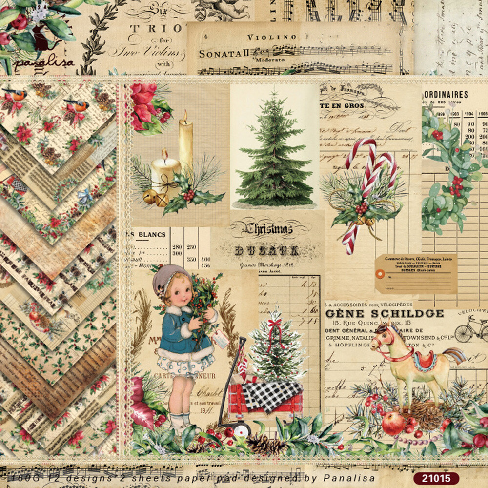 12X 6'' Vintage Paper Pad Christmas Scrapbooking Cards Album Journal Decor DIY | eBay 12x-6-vintage-paper-pad-christmas-scrapbooking-cards-album-journal-decor-diy-ebay