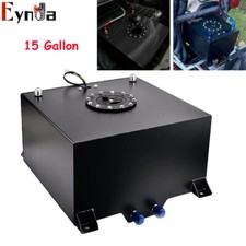 15 Gallon Black Coated Aluminum Racingdrifting Fuel Cell Gas Tanklevel Sender