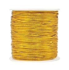 120 Yds 1mm Metallic Gold Cord Tinsel Rope for Gift Wrapping Ornaments