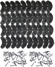 40 Pcs Heel Plates Shoe Heel Taps Rubber Tips Sole Heel Repair Pad Replacement w