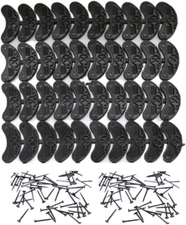 40 Pcs Heel Plates Shoe Heel Taps Rubber Tips Sole Heel Repair Pad Replacement w