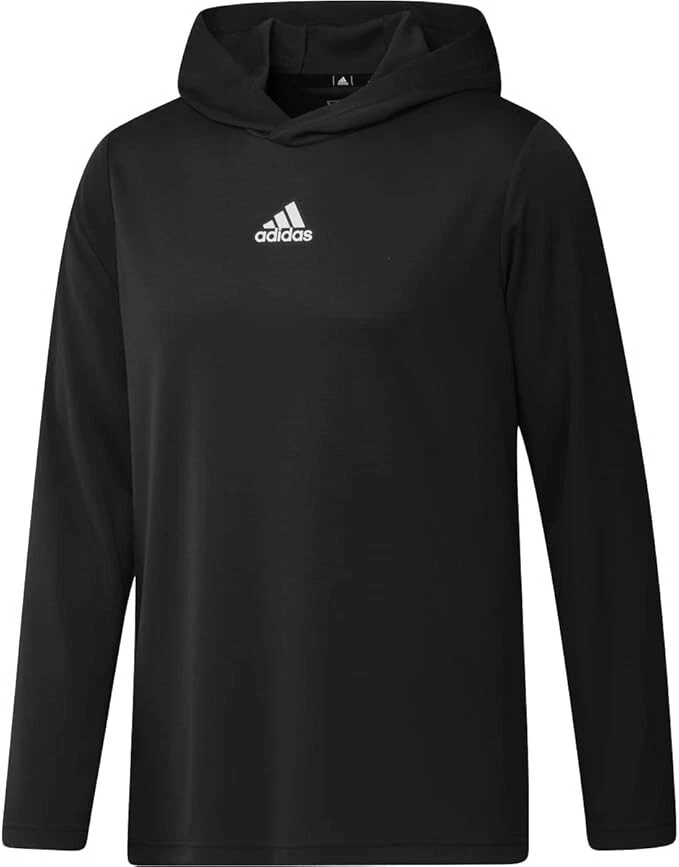 Adidas Stadium Heat.RDY Mens Longsleeve Hoodie-3XL Black-white