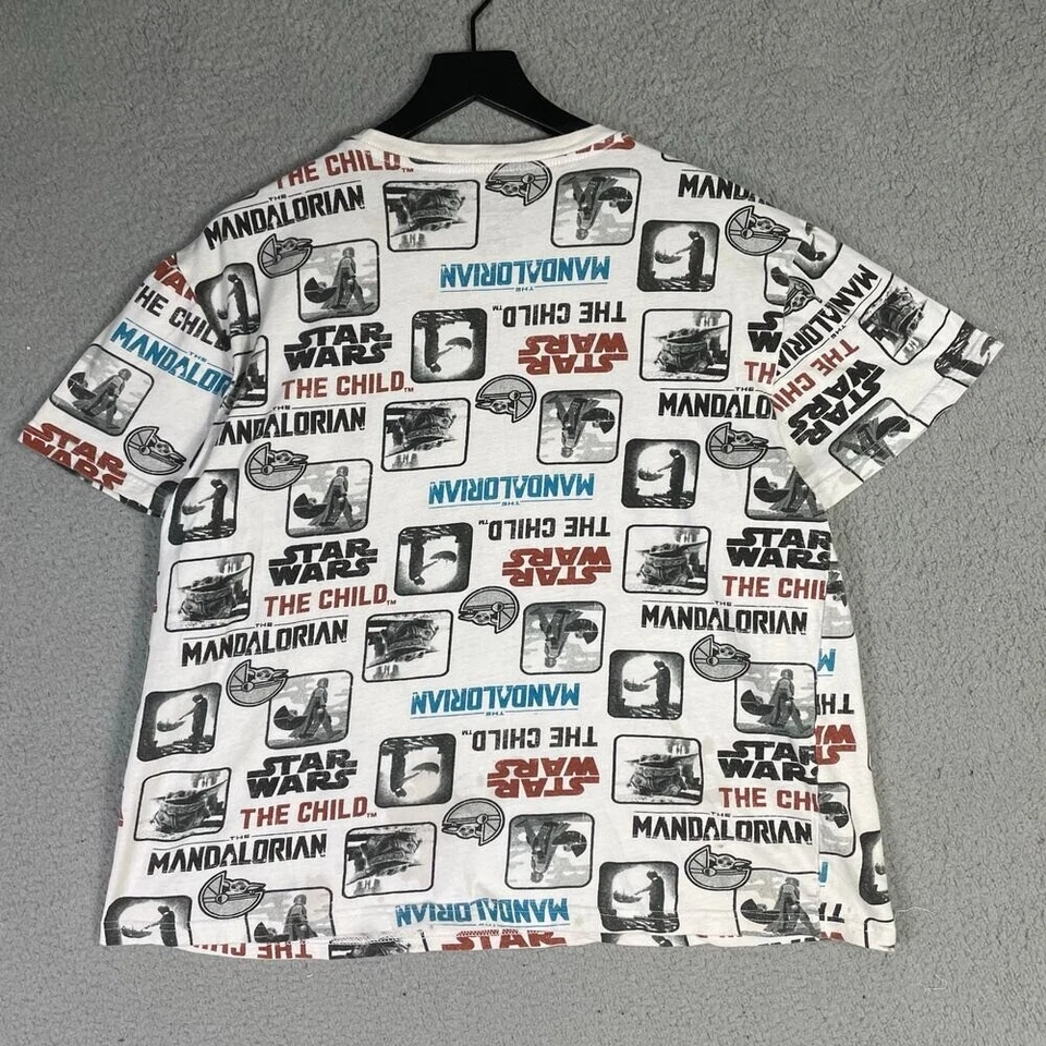 Camiseta Star Wars Mandalorian The Child Gráfica Estampado Completo Unisex XL Blanca Foto 4 de 4