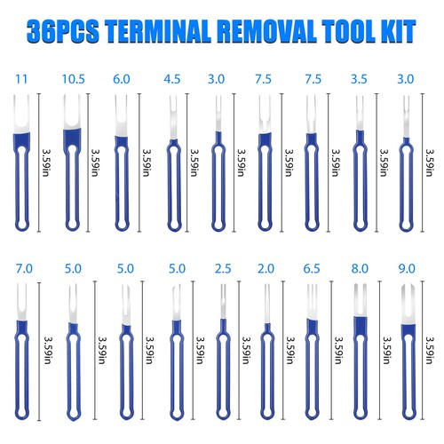 36PCS/Set Stainless Steel Car Terminal Removal Tool Extractor Repair Accessories - Picture 4 of 7