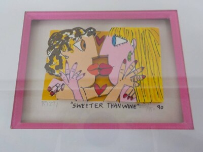 James Rizzi ''Sweeter than Wine'' Serigraphs 3D Pop art Signed Framed ED350 1990