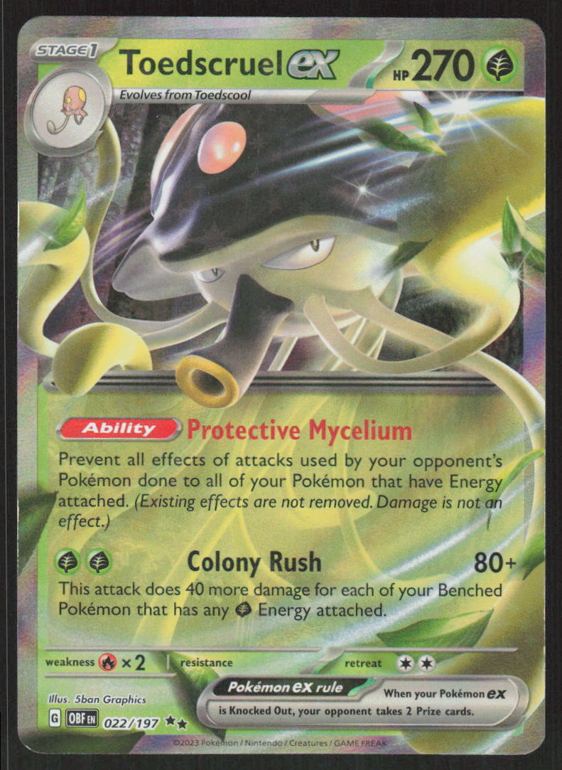 Pokemon TCG SV: Paldean Fates #005/091 Toedscruel ex NM