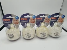 4~NUBY Natural Touch Bottle Nipple W/ Storage Case Softflex  Med Flow 3m+  2 Pks