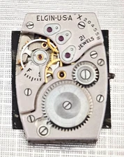 1940 ELGIN GRADE 538~21J 15/0 USA WATCH MOVEMENT [GOOD BALANCE]  LOT.114