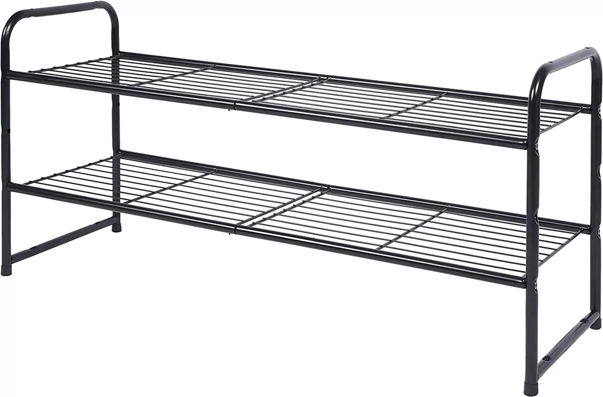 SUFAUY 5-Tier Shoe Rack, Stackable Shoe Shelf Storage Organizer for  Entryway Closet, Extra Large Capacity, Wire Grid, White