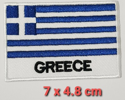 GRIECHENLAND Nationalflagge bestickt Bügelbild Aufnäher Patch Abzeichen für Kleidung etc.