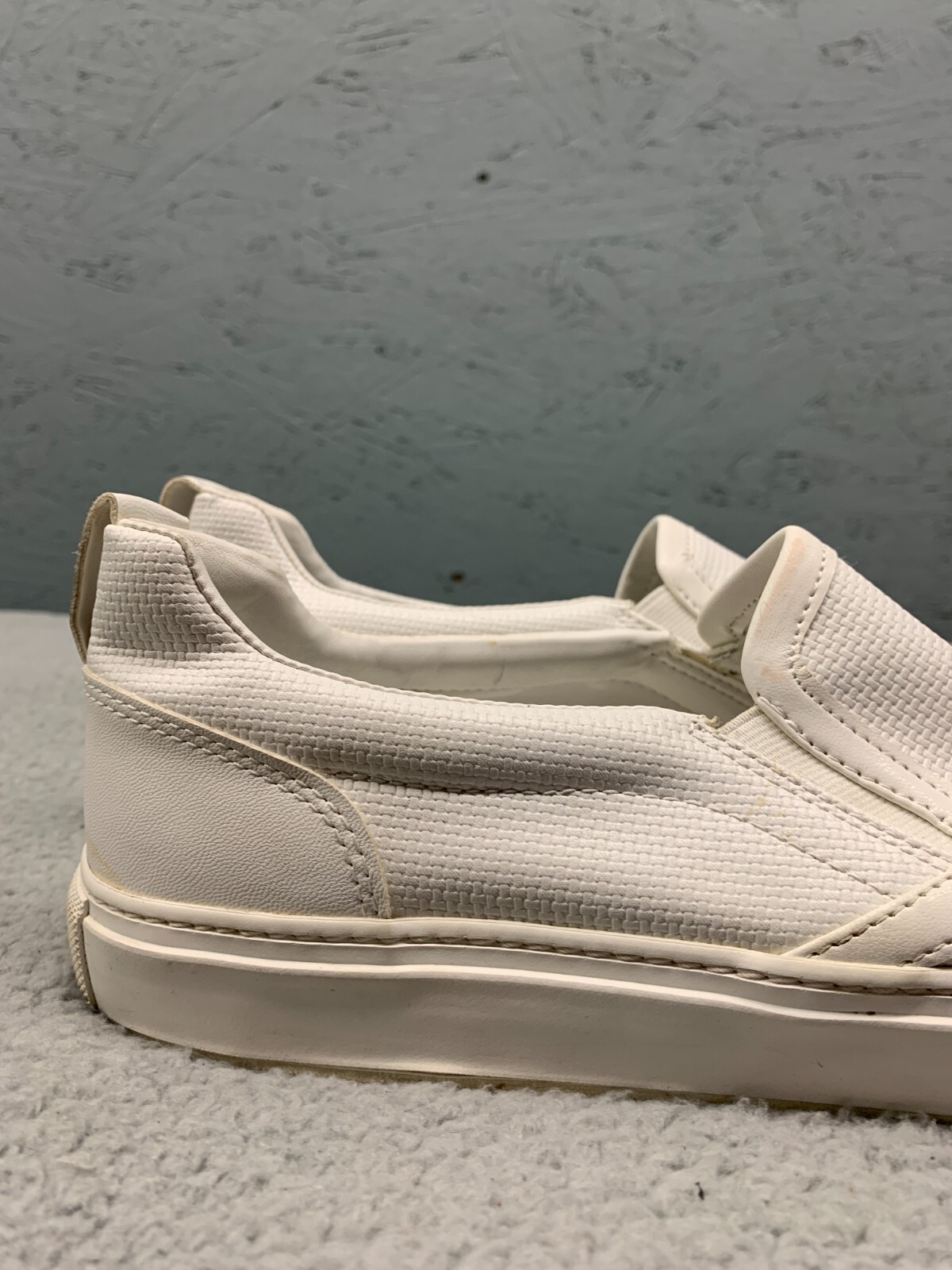 SAOLA ZARA Sneakers Slip On Uomo Taglia 43 Bianco Casual Basso Suola Gomma Texturizzata