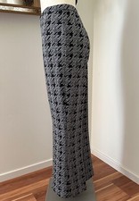 Vintage 70s Printed Double Knit Polyester Flare Pants