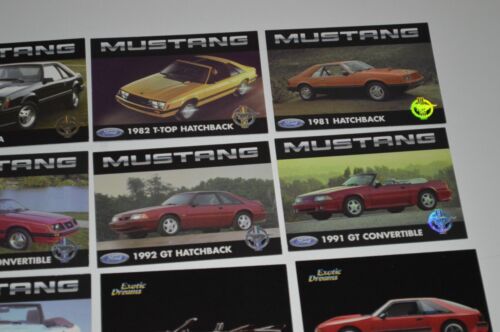 9-1980-92 MUSTANG 35TH ANNIVERSARY PROMO CARDS COBRA GT CONVERTIBLE FOXBODY 5.0 - Bild 3 von 6