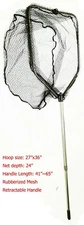 KUFA SPORTS Large Retractable Aluminum Landing Net Rubberized Mesh (FC7085)