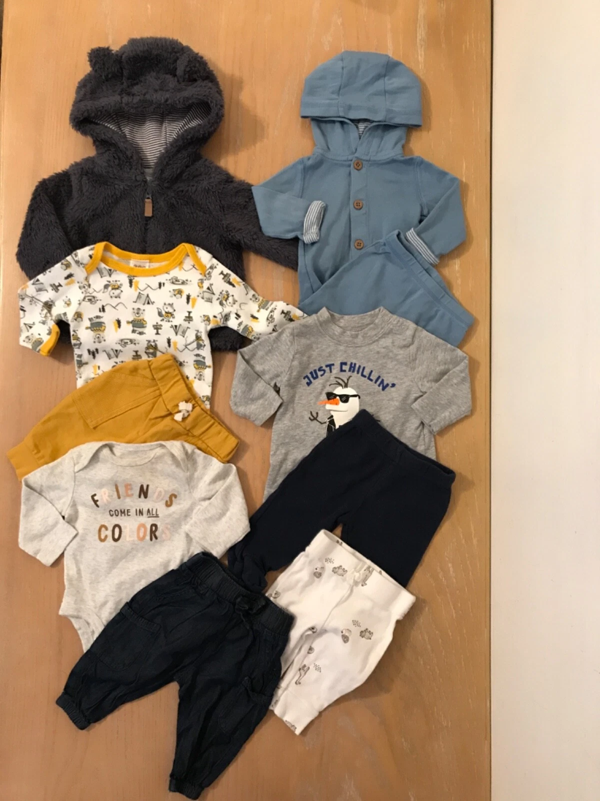 Carter’s & Others Infant Boys Clothing Lot of 10 (1 New) Size 0-3, & 3 Months