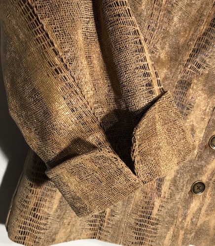 CHICO’S | Brown Shimmer Snake Skin Design Blazer Jacket size 1 (Medium) - Picture 3 of 12
