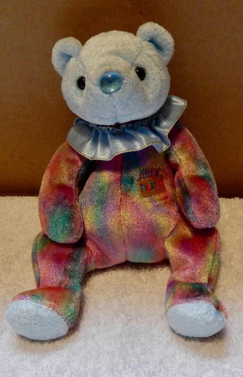 TY Beanie Baby March Teddy Birthday Bear 8