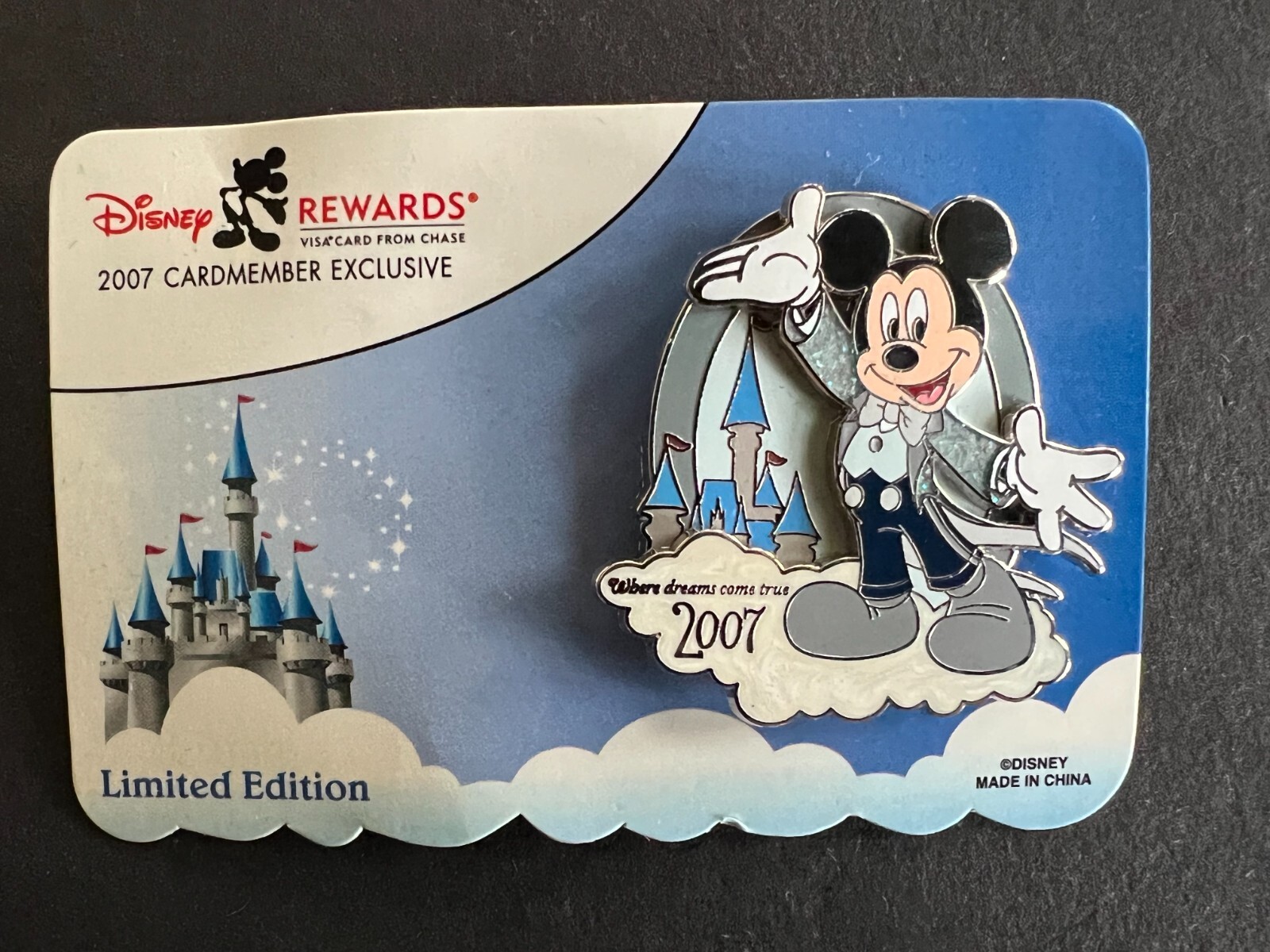 Disney's Rewards® Visa Cardmember Pin - 2007 Mickey Mouse - LE Disney Pin 51654