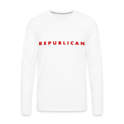 Republican Men's Premium Long Sleeve T-Shirt (Red Letters)