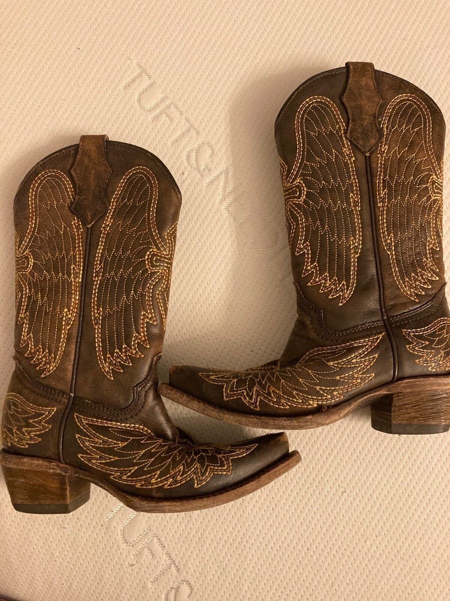 Corral Boots Western Cowgirl Girls Teens Womens Cross Wings