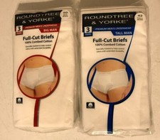 MEN'S 3 PAIRS ROUNDTREE  YORKE PREMIUM UNDERWEAR FULL-CUT BRIEF -BIG TALL