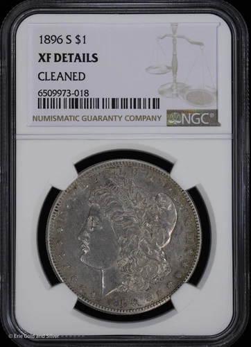 1896-S $1 Morgan Silver Dollar NGC XF Details