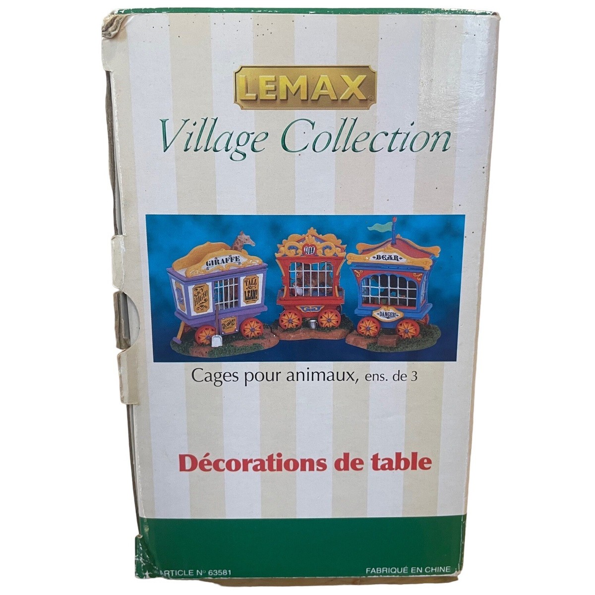 Lemax Village Carnival Collection Animal Cages 2006 Box Set