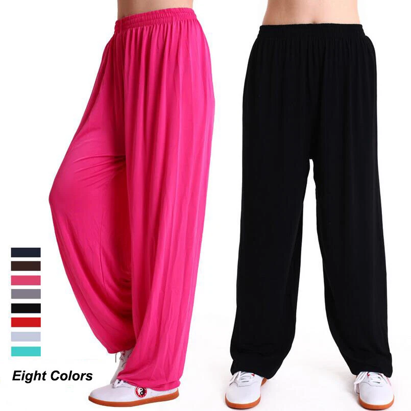 Silk Chinese Kung Fu Tai Chi Pants Martial Arts Trousers Bloomers Loose S-XXL - Image 3 of 4