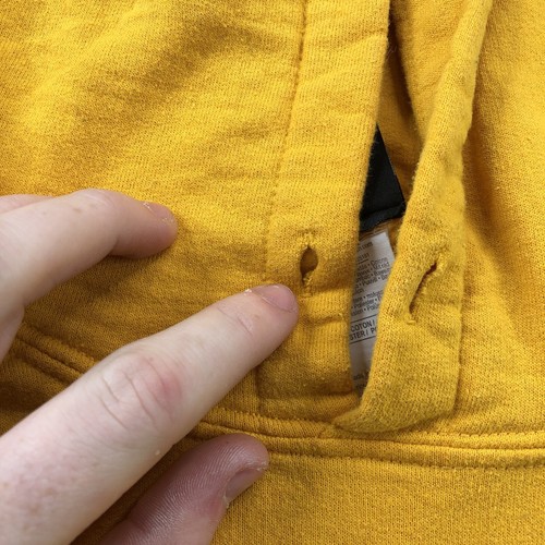 Nashville Predators Hoodie Men Small Yellow Fleece Logo Adidas Sweatshirt - Picture 5 of 9