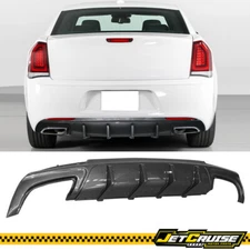 Fits 15-23 Chrysler 300 Carbon Color V1 Rear Bumper Lip Diffuser Shark Fin PP