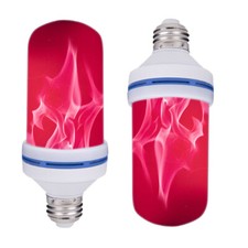 2x LED Fires Effect Light Bulb 4 Modes Fire Light Bulbs Party Holiday Fires Bulb