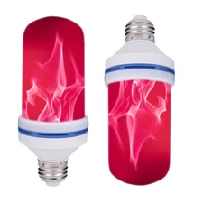 2x LED Flame Effect Light Bulb 4 Modes Fire Light Bulbs Party Holiday Flame Bulb