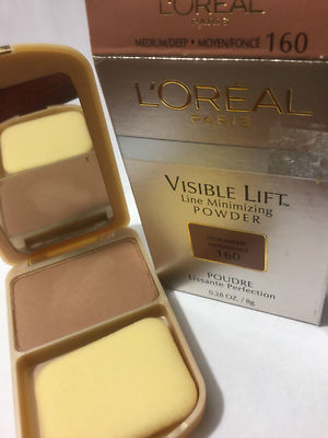 LIGHTLY SMUDGED L'Oreal Visible Lift Line Minimizing Powder Medium/ Deep #160.