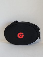 Beats By Dre Soft Black Red Case Bag Zippered Pouch For Foldable Solo Headphones