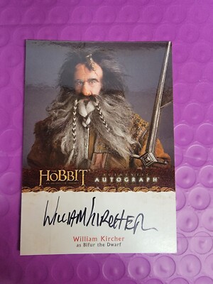 2014 The Hobbit: An Unexpected Journey A4 William Kircher as Bifur Autograph