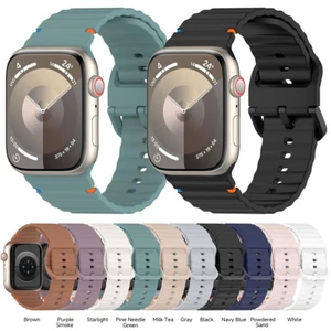 Soft Silicone Wristbands Sport Band For Apple Watch Ultra/2 9 8 7 6 5 4 SE Strap