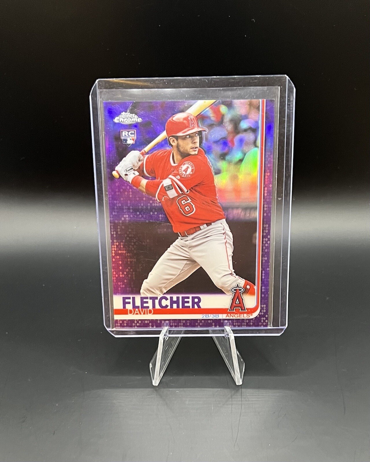2019 Topps Chrome Purple Refractor Rookie #181 David Fletcher /299 (RC)