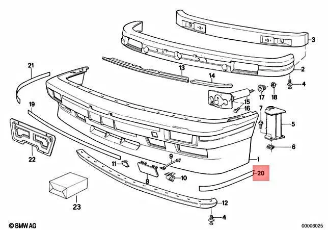 Genuine BMW M3 CMS E30 E30 M3 Gr.A/DTM Decorative Strip Front Left 