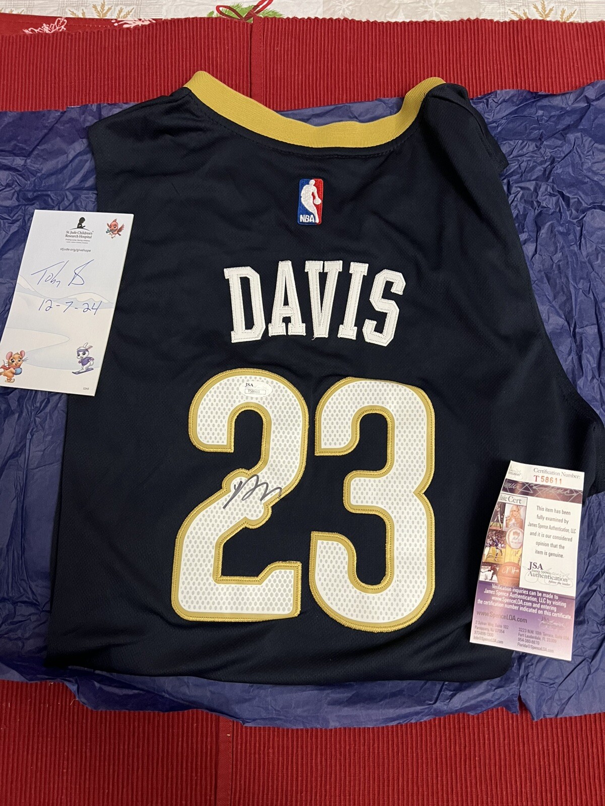 Anthony Davis Autographed Signed New Orleans Pelicans Adidas Jersey #1 Overall 