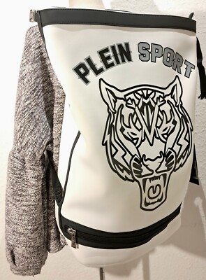 Plein Sport - Unisex - White - Logo Print -  Large Backpack - Rucksack groß
