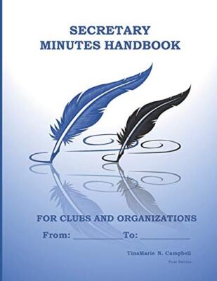 Secretary Minutes Handbook for Clubs or Organizations, Campbell ...