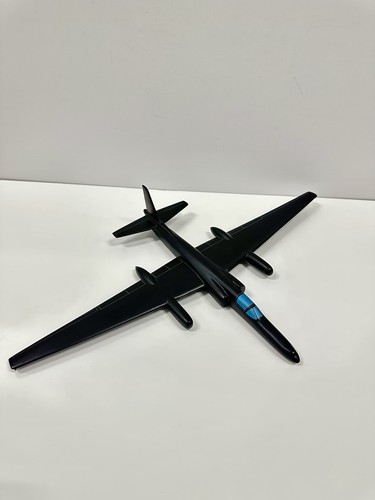 Lockheed U-2 Spy Plane Wooden Model Black Recon Aircraft Display Model No Stand