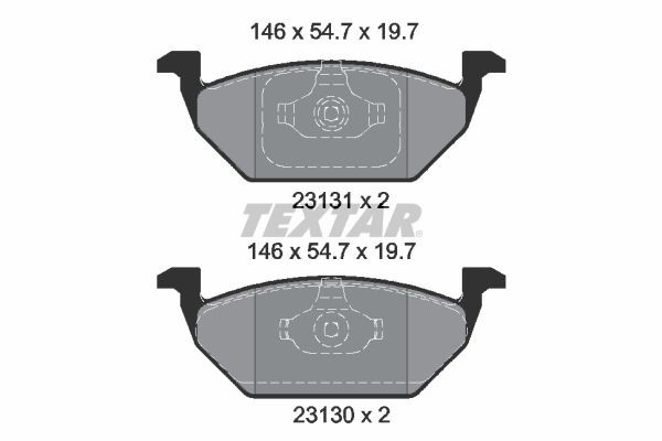Bremsbelagsatz Scheibenbremse Vorne Textar 2313001 FÜR Audi Seat Skoda-image