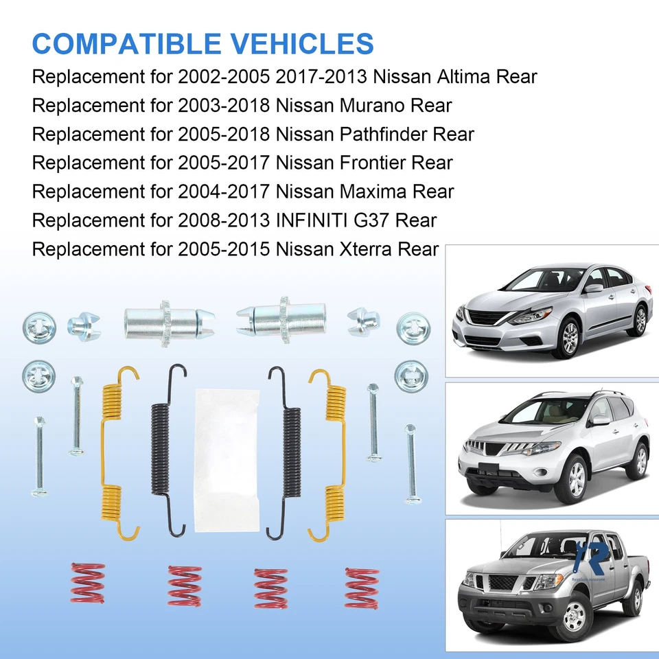 Rear Parking Brake Hardware Kit for Select 02-18 Infiniti Nissan Suzuki Models - Image 2 of 4
