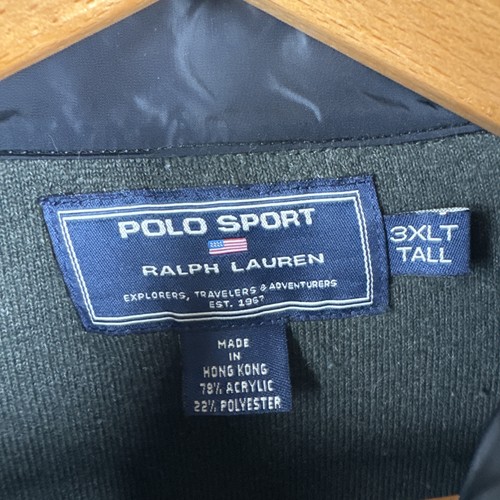 Vintage Polo Sport Ralph Lauren Fleece Vest Mens 3XLT Green Full Zip Outdoors - Picture 3 of 5