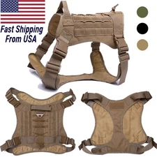 No-pull Tactical Dog Harness Extra Large Military Training Dog Vest with Handle