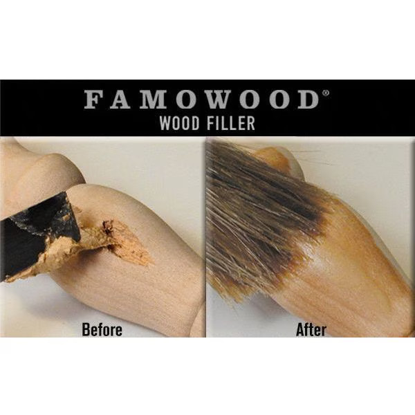 Famowood Wood Filler, 1 gal, Pail, Natural 40002126 Famowood 40002126 1 gal
